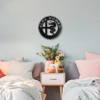 Décoration murale en métal -  Logo Alfa Romeo