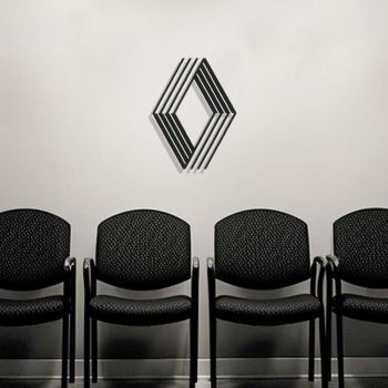 Décoration murale en métal -  Logo Renault 1972