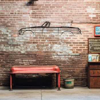 Décoration murale en métal - MG B Cabriolet 1970